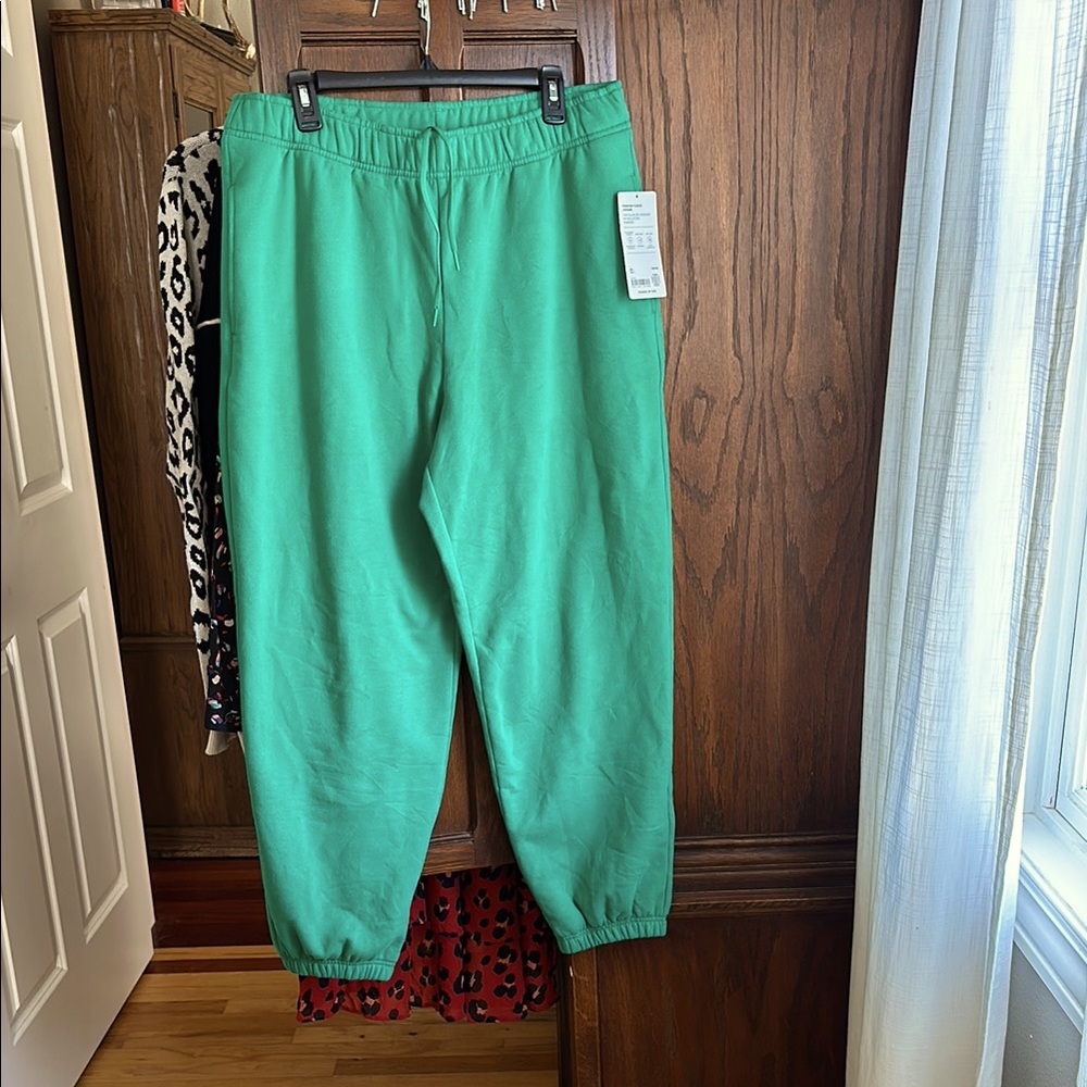 Athleta Green forever, fleece jogger new with tags runs big